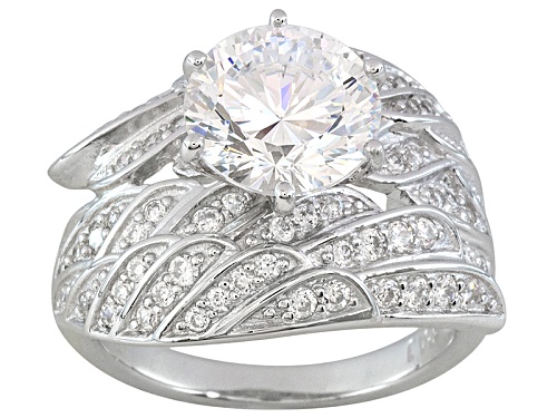 Photo of Bella Luce ® Dillenium Cut 5.92ctw Rhodium Over Sterling Silver Angel Wing Ring - Size 10