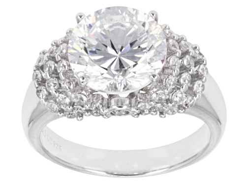 Photo of Bella Luce ® Dillenium Cut 7.38ctw Round Rhodium Over Sterling Silver Ring (4.65ctw Dew) - Size 6