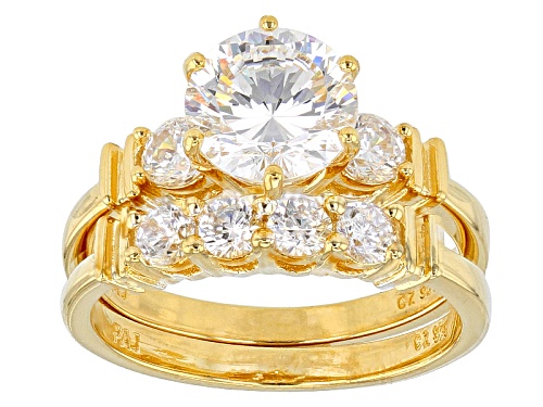 Photo of Bella Luce® Dillenium Cut 4.54ctw Diamond Simulant Eterno ™ Yellow Ring With Band(2.82ctw Dew) - Size 9