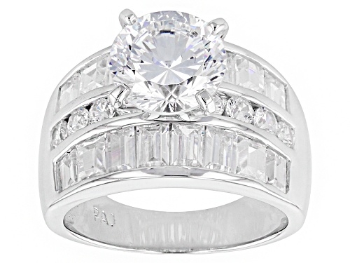 Photo of Bella Luce ® Dillenum Cut 9.21ctw Rhodium Over Sterling Silver Ring (5.55ctw Dew) - Size 8