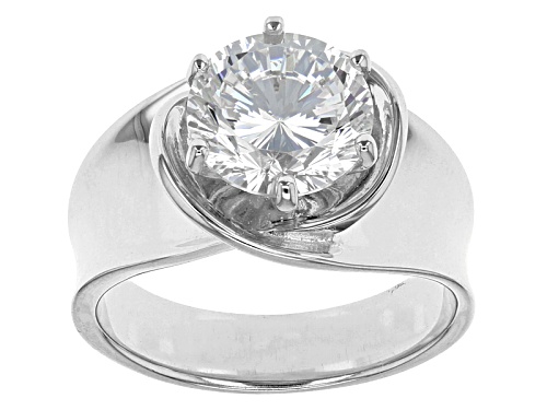 Photo of Bella Luce® Dillenium Cut 4.59ct Diamond Simulant Rhodium Over Sterling Silver Ring (2.75ct Dew) - Size 10
