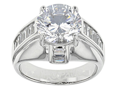 Photo of Bella Luce® Dillenium Cut 7.83ctw Diamond Simulant Rhodium Over Sterling Silver Ring (5.45ctw Dew) - Size 6
