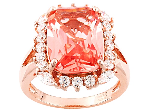 Bella Luce ® Esotica ™ 5.22ctw Morganite And White Diamond Simulants Eterno ™ Rose Ring - Size 6