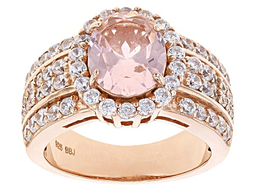 Photo of Bella Luce ® Esotica ™ 5.38ctw Morganite & White Diamond Simulants Eterno ™ Rose Ring - Size 12