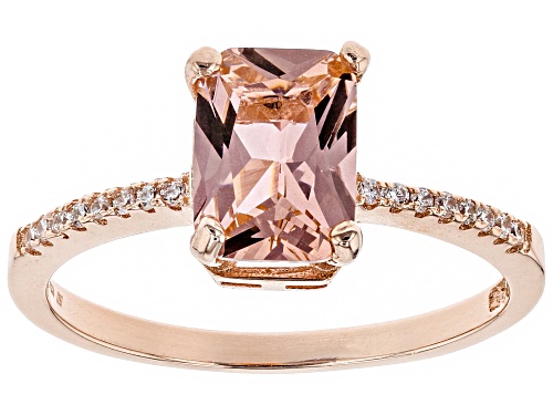 Bella Luce ® Esotica ™ 1.36ctw Morganite And White Diamond Simulants Eterno ™ Rose Ring - Size 10