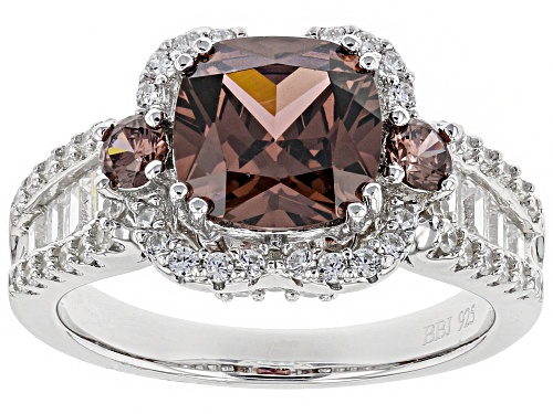 Photo of Bella Luce ® Esotica ™ 5.09CTW Blush Zircon & White Diamond Simulants Rhodium Over Silver Ring - Size 11