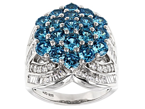Photo of Bella Luce ® 7.76CTW Esotica ™ Neon Apatite And White Diamond Simulants Rhodium Over Silver Ring - Size 6