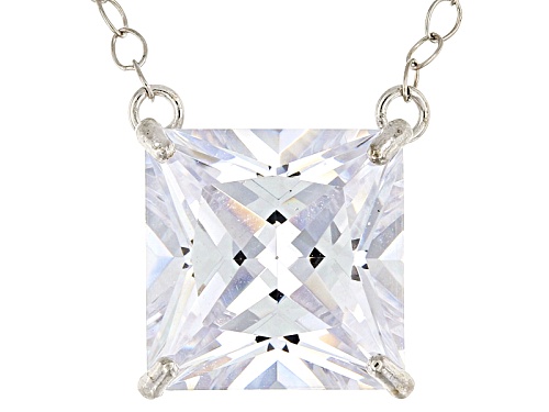 Bella Luce ® 5.00ctw White Diamond Simulant 10k White Gold Necklace (3.00ctw Dew) - Size 18