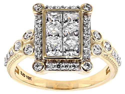 Bella Luce ® 2.24ctw White Diamond Simulant 10k Yellow Gold Ring (1.51ctw DEW) - Size 7
