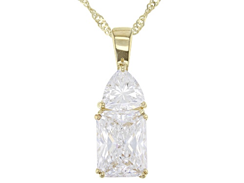 Bella Luce ® 3.55ctw 10k Yellow Gold Pendant With 18