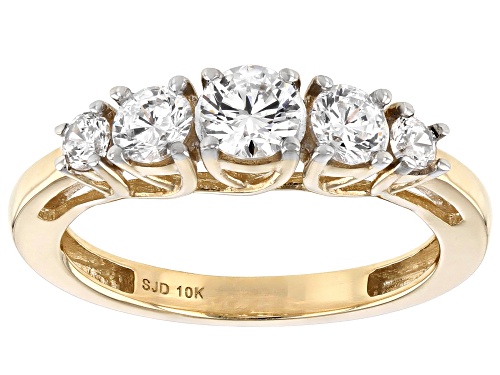 Bella Luce ® 1.93ctw White Diamond Simulant 10K Yellow Gold Ring (0.9ctw DEW) - Size 8