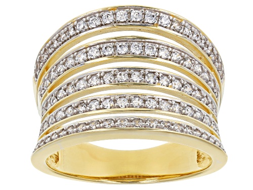 Bella Luce ® 1.28ctw White Diamond Simulant 1K Yellow Gold Ring (0.79ctw DEW) - Size 5
