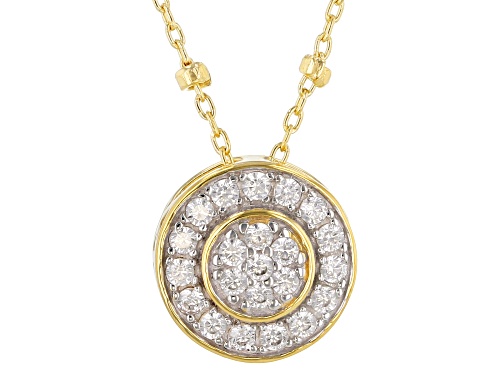 Bella Luce ® 0.34ctw White Diamond Simulant 1K Yellow Gold Necklace (0.22ctw DEW) - Size 18