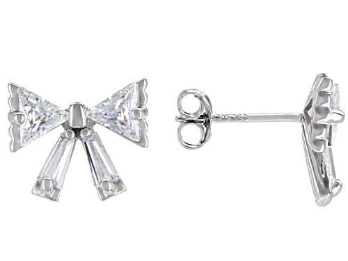 Bella Luce ® 3.51ctw Rhodium Over Sterling Silver Bow Earrings (1.73ctw DEW)