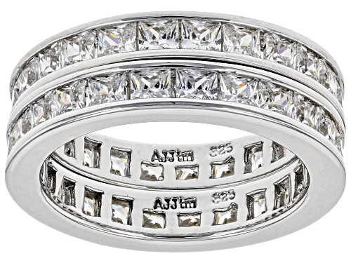 Photo of Bella Luce® 5.06ctw Rhodium Over Sterling Silver Eternity Band Set Of 2 - Size 8