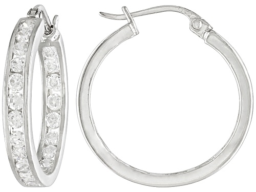 Bella Luce® 2.20ctw Sterling Silver Inside/Out Hoop Earrings