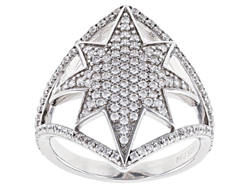 Bella Luce ® Rhodium Over Sterling Silver Star Ring - Size 7