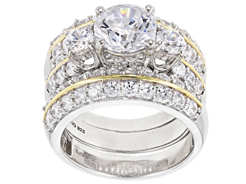 Photo of Bella Luce®8.31ctw White Diamond Simulant Eterno ™ Yellow & Rhodium Over Silver Ring With Bands - Size 11