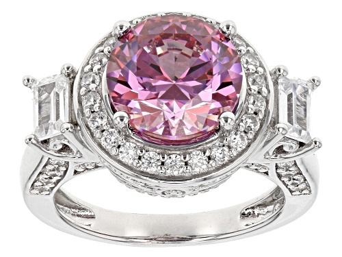 Bella Luce® Rhodium Over Silver Ring With Purple Zirconia - Size 7