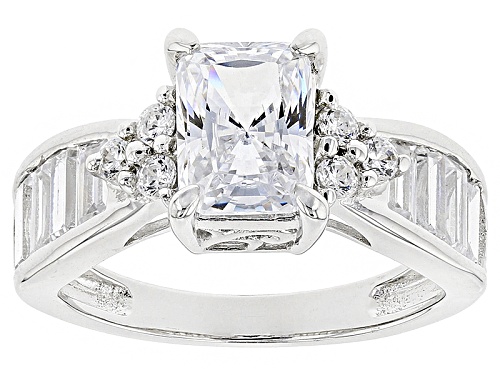 Photo of Bella Luce ® 3.93ctw White Diamond Simulant Rhodium Over Sterling Silver Ring (2.09ctw Dew) - Size 10