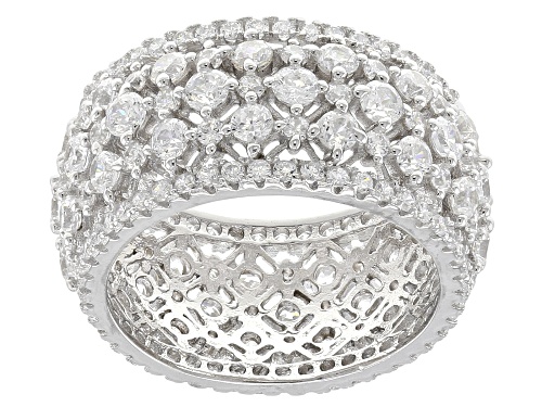 Bella Luce ® 7.31CTW White Diamond Simulant Rhodium Over Sterling Silver Ring (3.73CTW DEW) - Size 8