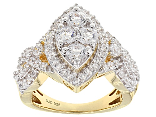 Photo of Bella Luce ® 4.02CTW White Diamond Simulant Eterno ™ Yellow Ring (2.17CTW DEW) - Size 8