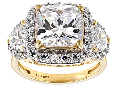 Bella Luce ® 10.80CTW White Diamond Simulant Eterno ™ Yellow Ring - Size 10