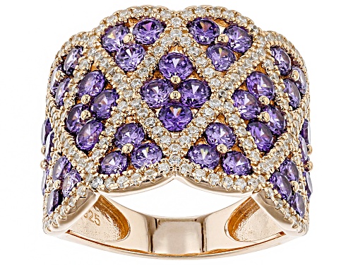 Bella Luce ® 6.84CTW Lavender & White Diamond Simulants Eterno ™ Rose Ring - Size 5
