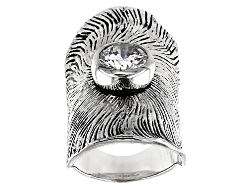 Bella Luce® 3.45CTW White Diamond Simulant Rhodium Over Silver Ring (2.04CTW DEW) - Size 7