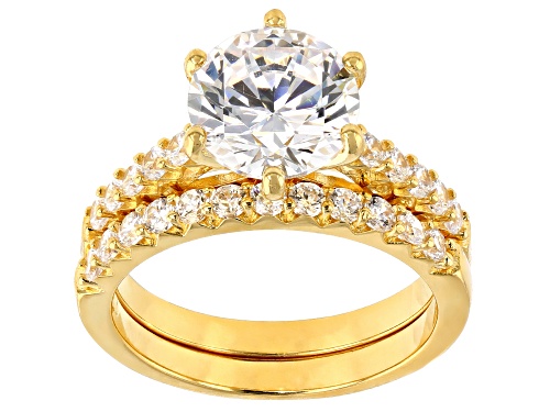 Bella Luce ® 5.45CTW White Diamond Simulant Eterno ™ Yellow Ring With Band - Size 11