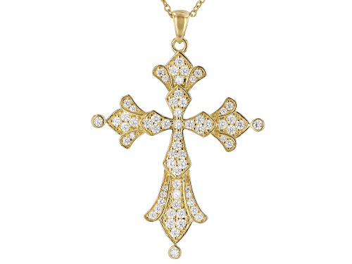 Bella Luce ® 2.20CTW White Diamond Simulant Eterno ™ Yellow Cross Pendant