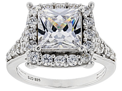 Photo of Bella Luce ® 6.42CTW White Diamond Simulant Rhodium Over Sterling Silver Ring - Size 11