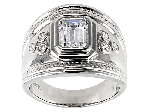 Bella Luce ® 3.18CTW White Diamond Simulant Rhodium Over Sterling Silver Ring (1.92CTW DEW) - Size 7