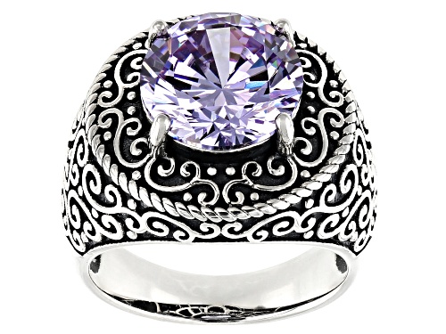 Photo of Bella Luce  7.93CTW Lavender Diamond Simulant Rhodium Over Sterling Silver Ring - Size 5