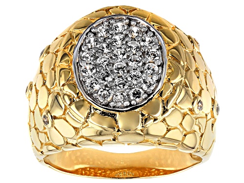 Photo of Bella Luce ® 1.02CTW Diamond Simulant Eterno ™ Yellow Over Sterling Silver Mens Ring (0.57CTW DEW) - Size 11