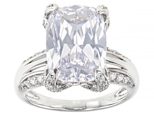 Bella Luce ® 10.94ctw Platinum Over Sterling Silver Ring (9.01ctw DEW) - Size 11