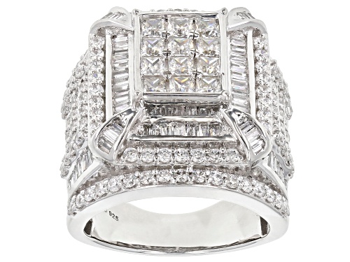 Bella Luce ® 6.73ctw Rhodium Over Sterling Silver Ring (2.98ctw DEW) - Size 5