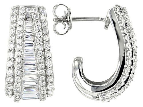 Bella Luce® 3.98ctw White Diamond Simulant Rhodium Over Sterling Silver Earrings (2.51ctw DEW)