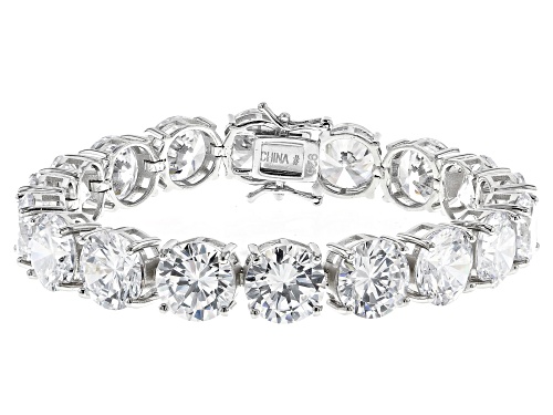 Photo of Bella Luce® 112.52ctw White Diamond Simulant Rhodium Over Silver Tennis Bracelet (69.66ctw DEW) - Size 7.25