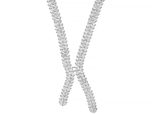 Bella Luce® 46.00ctw White Diamond Simulant Rhodium Over Sterling Silver Necklace (24.05ctw DEW) - Size 18