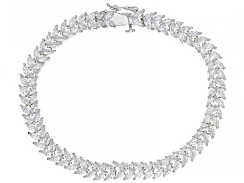 Bella Luce ® 13.41ctw White Diamond Simulant Rhodium Over Silver Tennis Bracelet (7.15ctw DEW) - Size 8