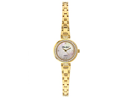 Bella Luce® 0.98ctw Ladies Diamond Simulant 18K Yellow Gold Over Brass Wrist Watch (0.48ctw DEW)