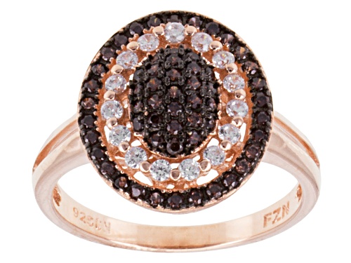 Bella Luce ® .90ctw Mocha & White Diamond Simulant Eterno ™ Rose Ring (.51ctw Dew) - Size 8