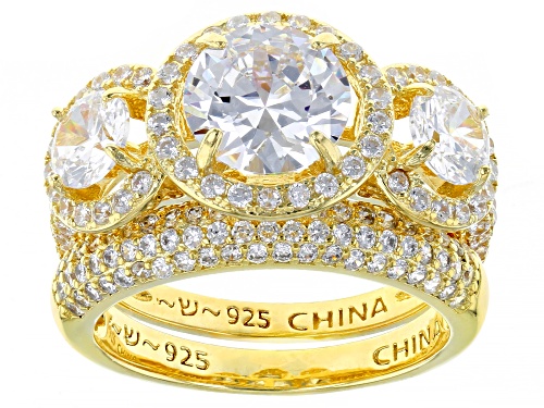 Bella Luce ® 6.71ctw Round Eterno™ Yellow Ring With Band (3.89ctw Dew) - Size 11