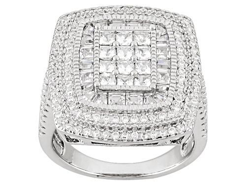 Bella Luce ® 4.45ctw Rhodium Over Sterling Silver Ring (2.71ctw Dew) - Size 5