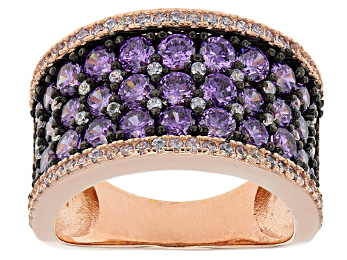Bella Luce ® 4.65ctw Purple And White Diamond Simulants Eterno ™ Rose Ring - Size 7