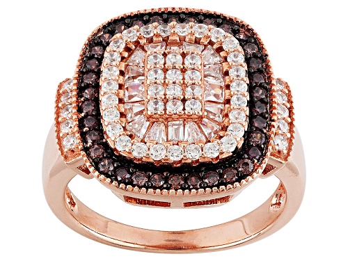 Bella Luce ® 1.87ctw Mocha And White Diamond Simulants Eterno ™ Rose Ring (1.29ctw Dew) - Size 7