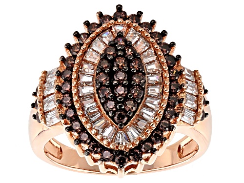 Photo of Bella Luce ® 2.47ctw Mocha And White Diamond Simulants Eterno ™ Rose Ring (1.60ctw Dew) - Size 6