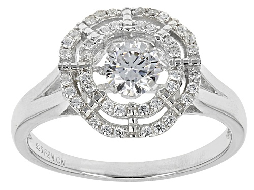 Bella Luce ® 1.11ctw Rhodium Over Sterling Silver "Dancing Bella" Ring (.66ctw Dew) - Size 10