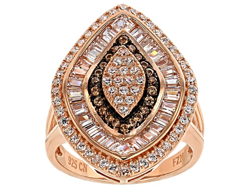 Bella Luce ® 1.99ctw Champagne And White Diamond Simulants Eterno ™ Rose Ring - Size 5